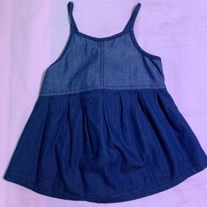 Girls Peplum Denim Shirt
